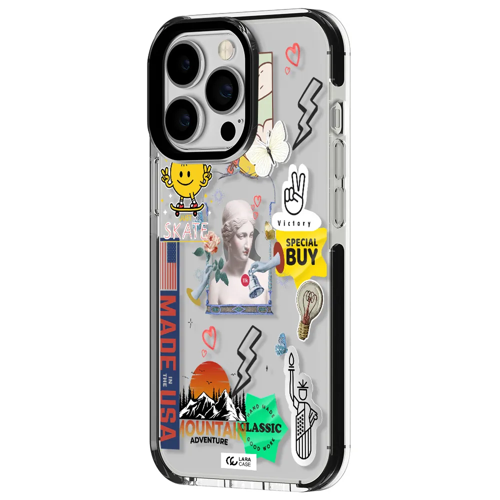 Usa Symbols Apple iPhone 13 Pro impact black border Case