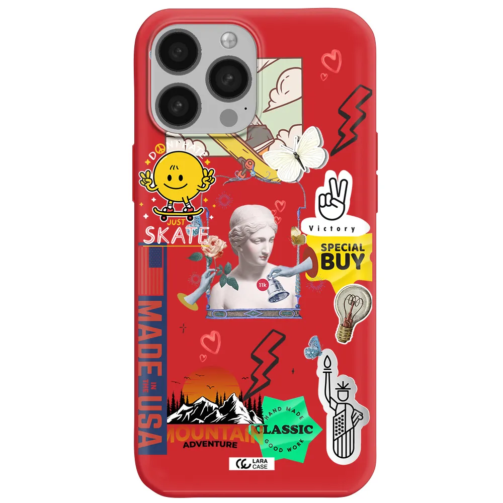 Usa Symbols Apple iPhone 13 Pro Max Silicone Imperial Red Case