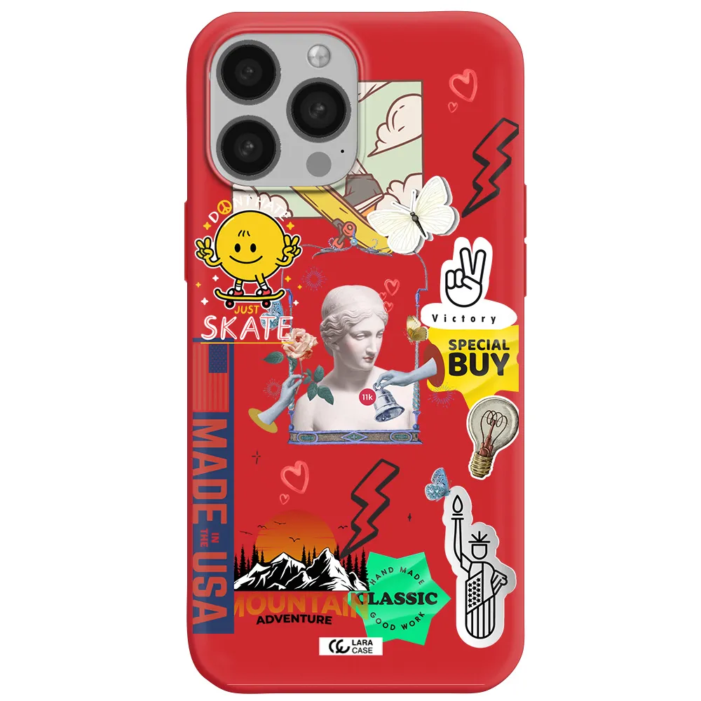 Usa Symbols Apple iPhone 13 Pro Silicone Imperial Red Case