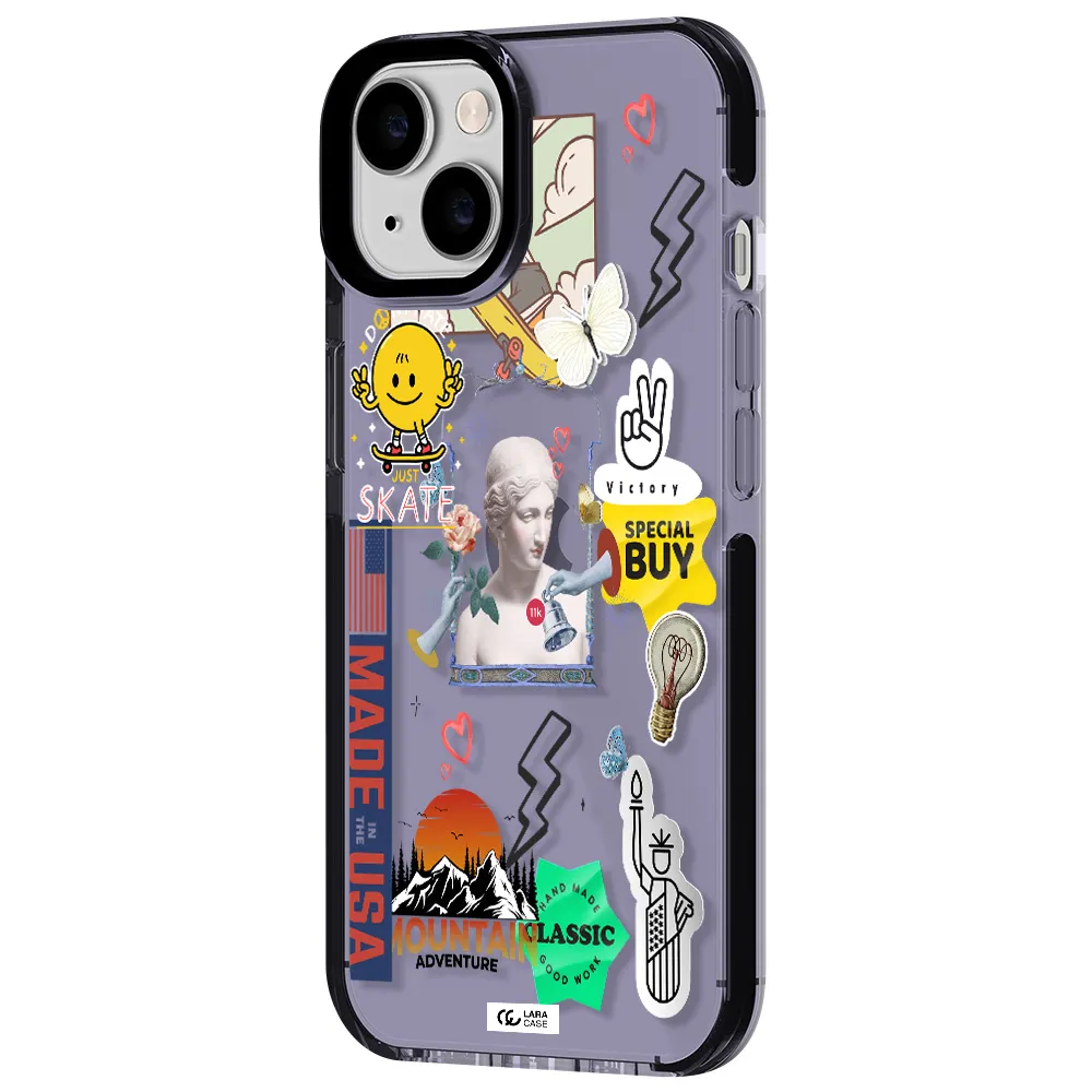 Usa Symbols Apple iPhone 14 impact Lilac Case