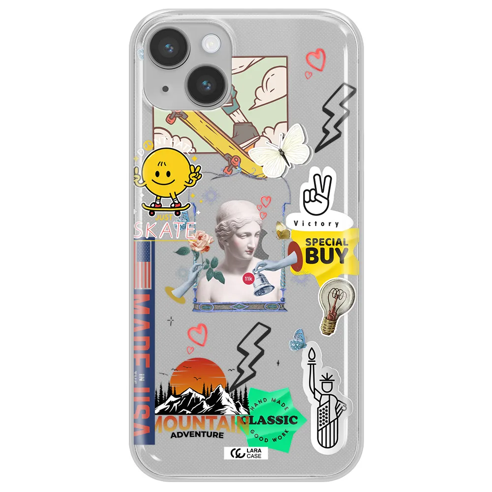 Usa Symbols Apple iPhone 14 plus Clear TPU Case