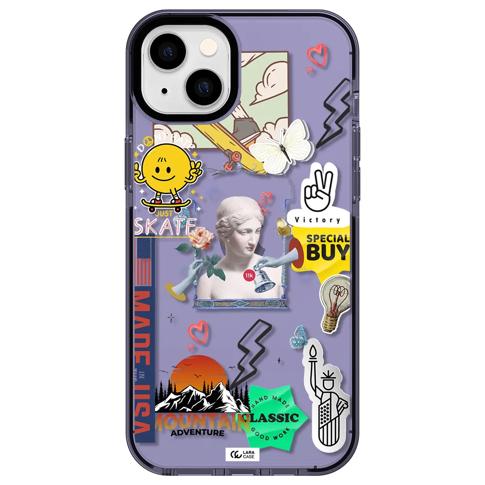 Usa Symbols Apple iPhone 14 plus impact Lilac Case