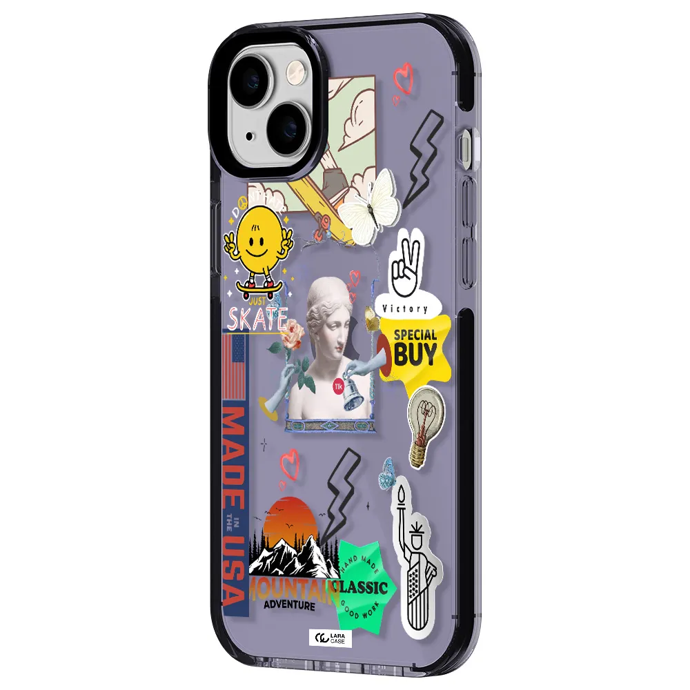 Usa Symbols Apple iPhone 14 plus impact Lilac Case