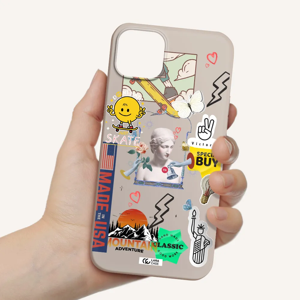 Usa Symbols Apple iPhone 14 plus Silicone Stone Case