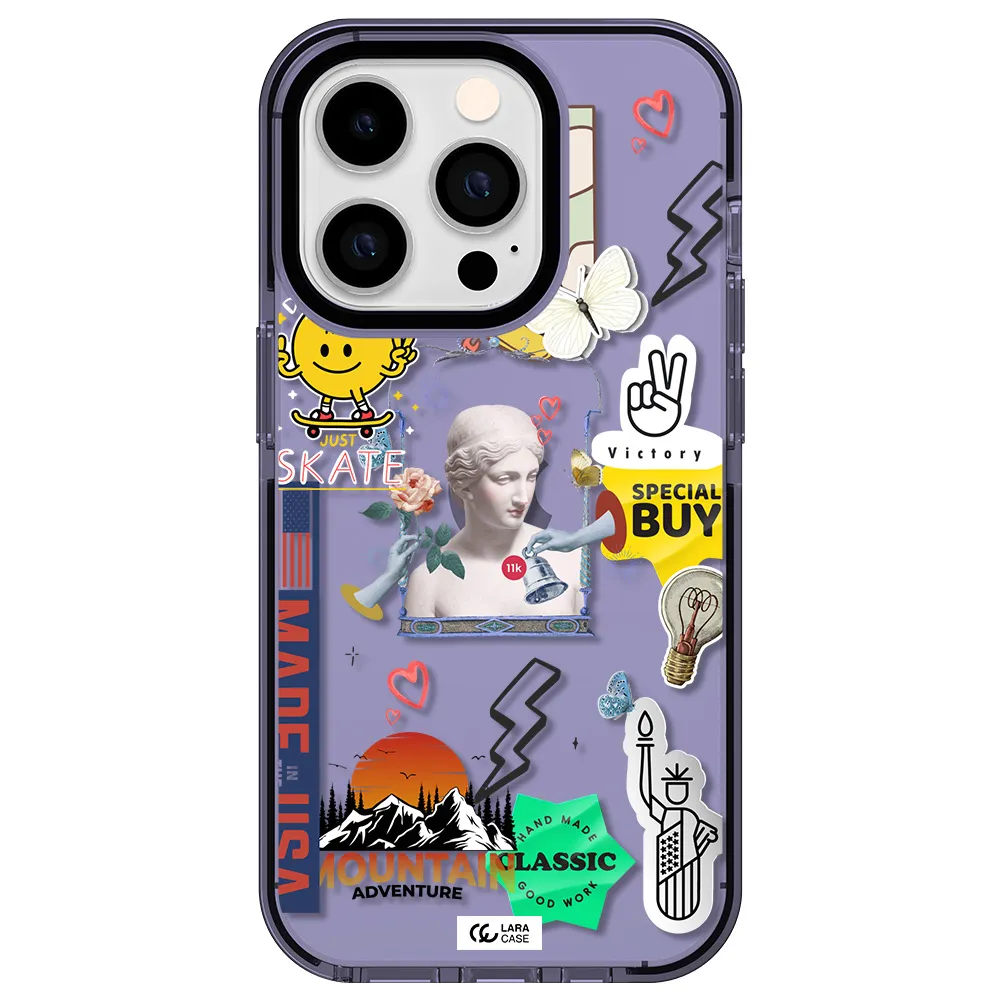 Usa Symbols Apple iPhone 14 pro impact Lilac Case