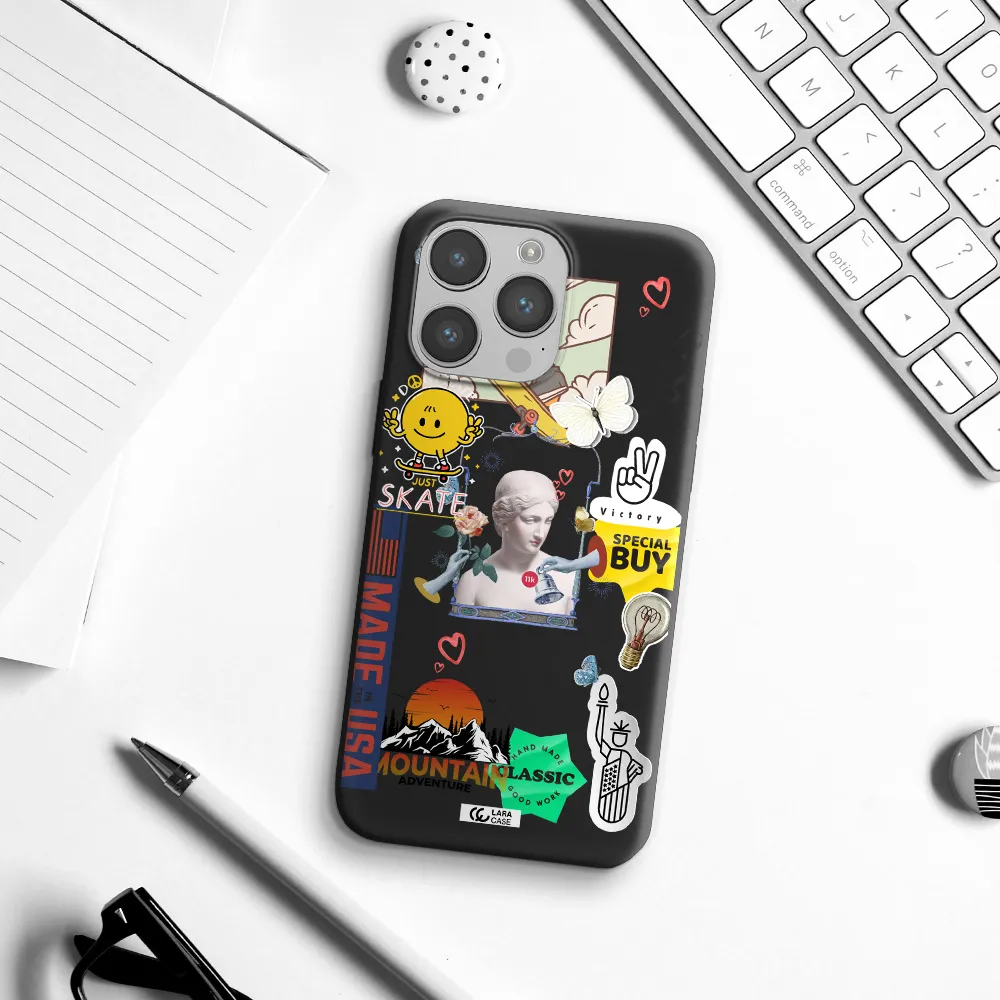 Usa Symbols Apple iPhone 14 pro max Silicone black Case