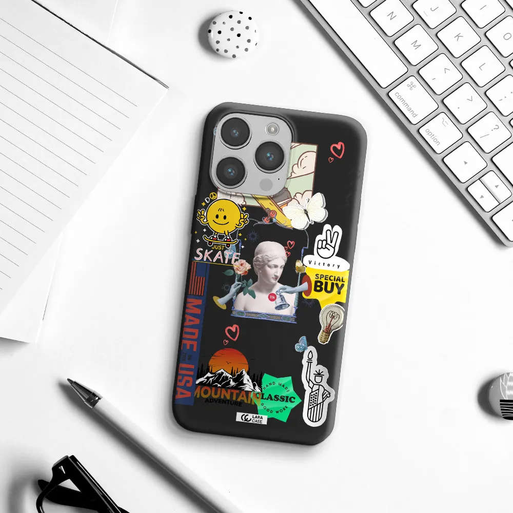 Usa Symbols Apple iPhone 14 pro Silicone black Case