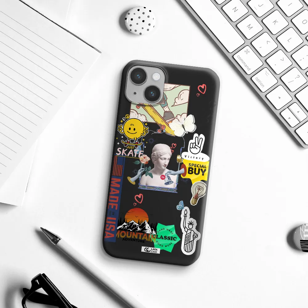 Usa Symbols Apple iPhone 14 Silicone black Case