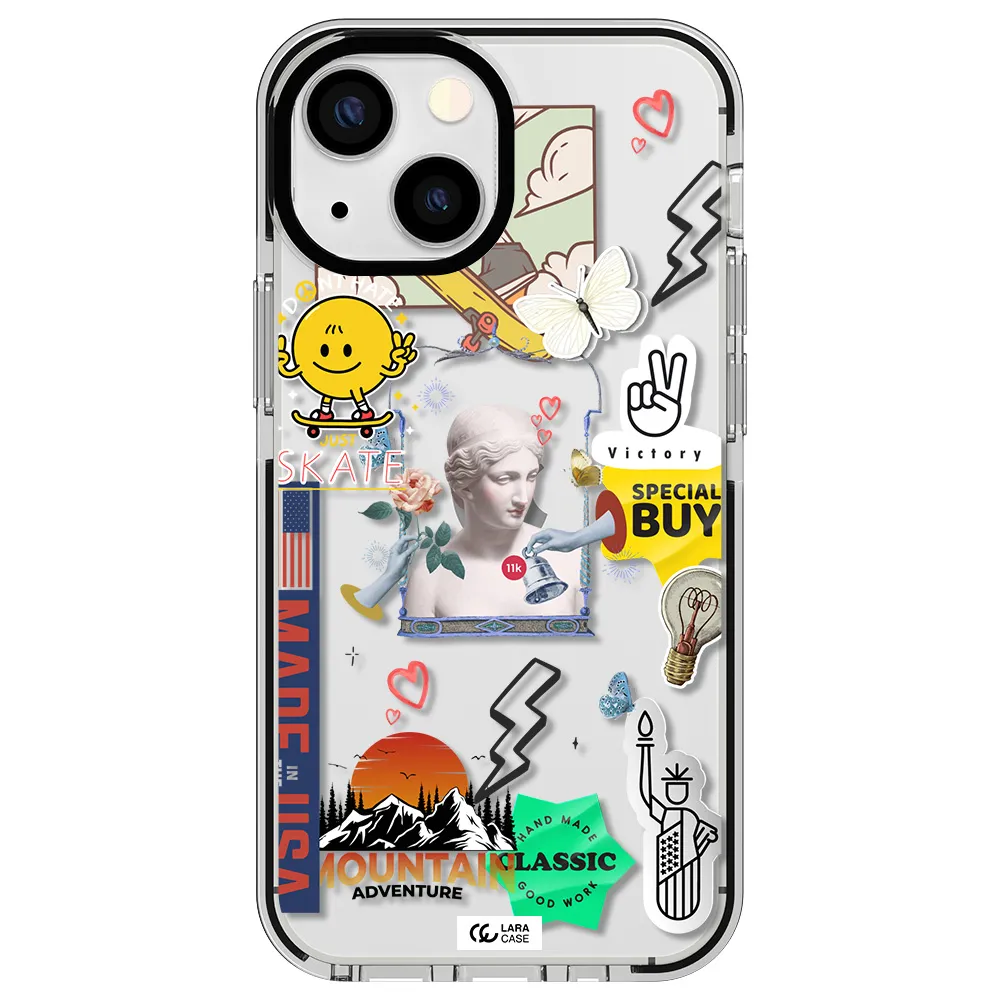 Usa Symbols Apple iPhone 15 impact black border Case