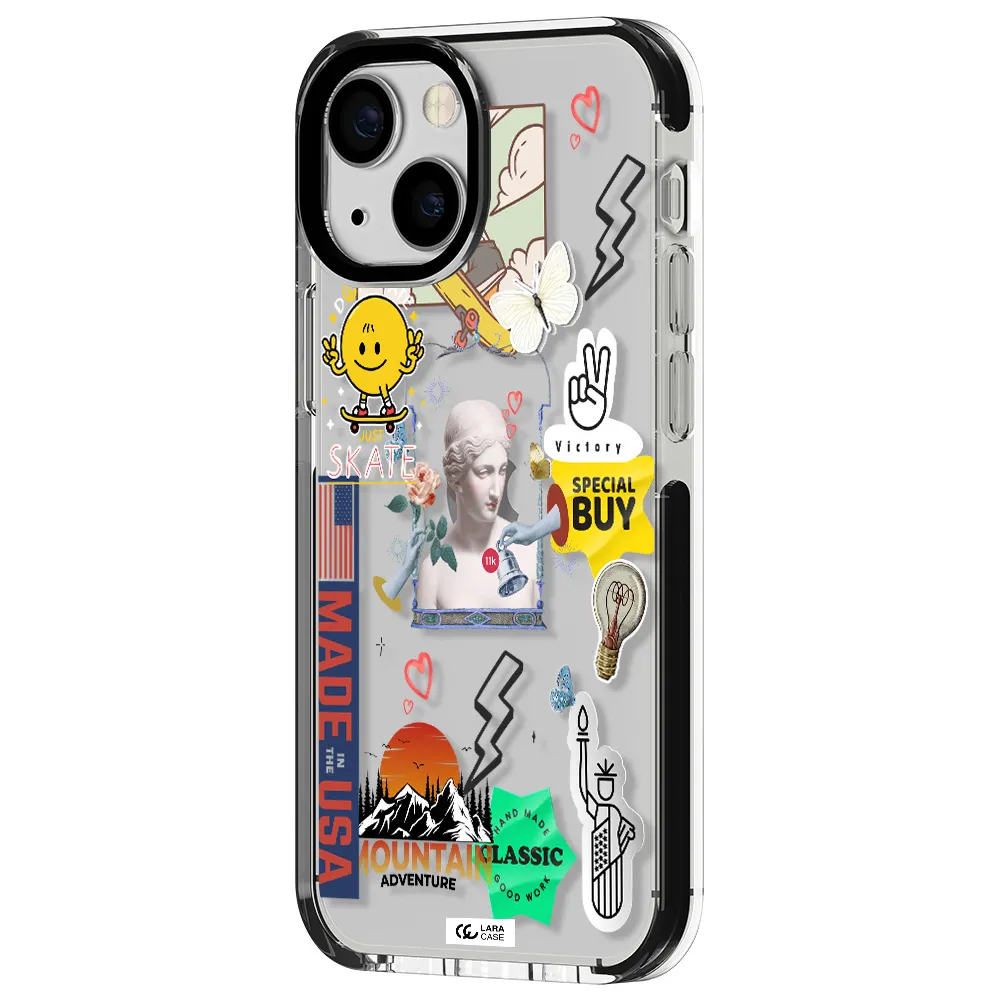 Usa Symbols Apple iPhone 15 impact black border Case