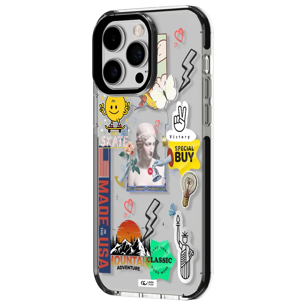 Usa Symbols Apple iPhone 15 Pro impact black border Case