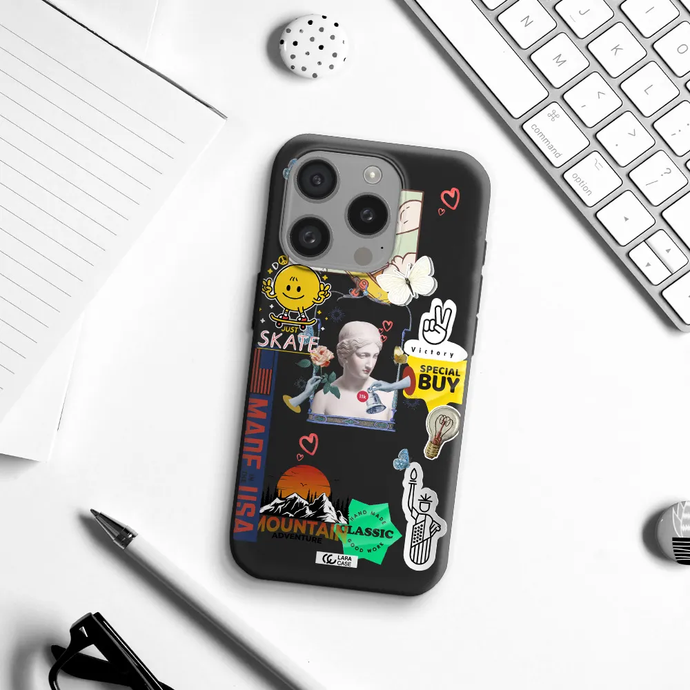 Usa Symbols Apple Iphone 15 Pro Silicone Black Case