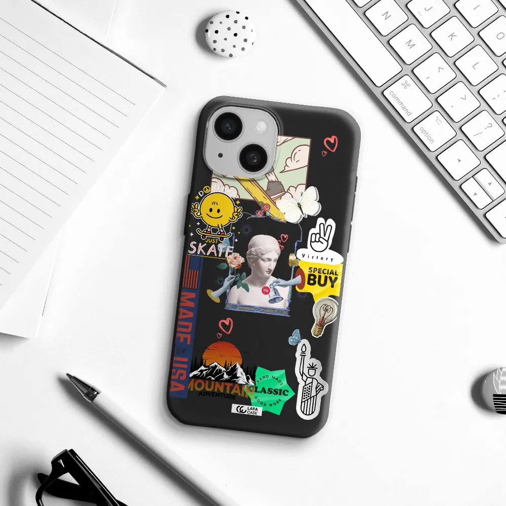 Usa Symbols Apple iPhone 15 Silicone black Case