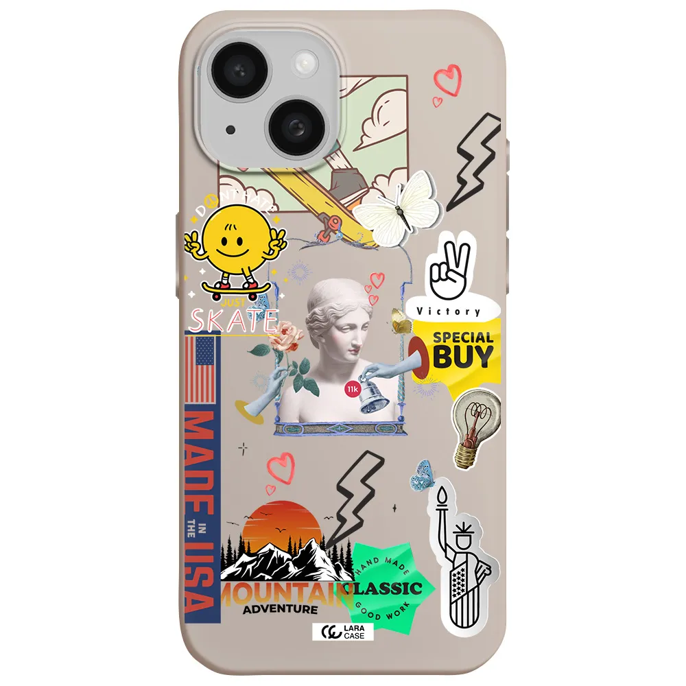 Usa Symbols Apple iPhone 15 Silicone Stone Case