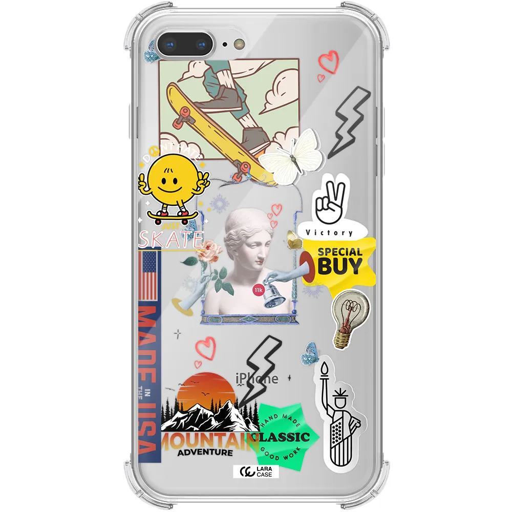 Usa Symbols Apple iPhone 8 plus Clear PC Case