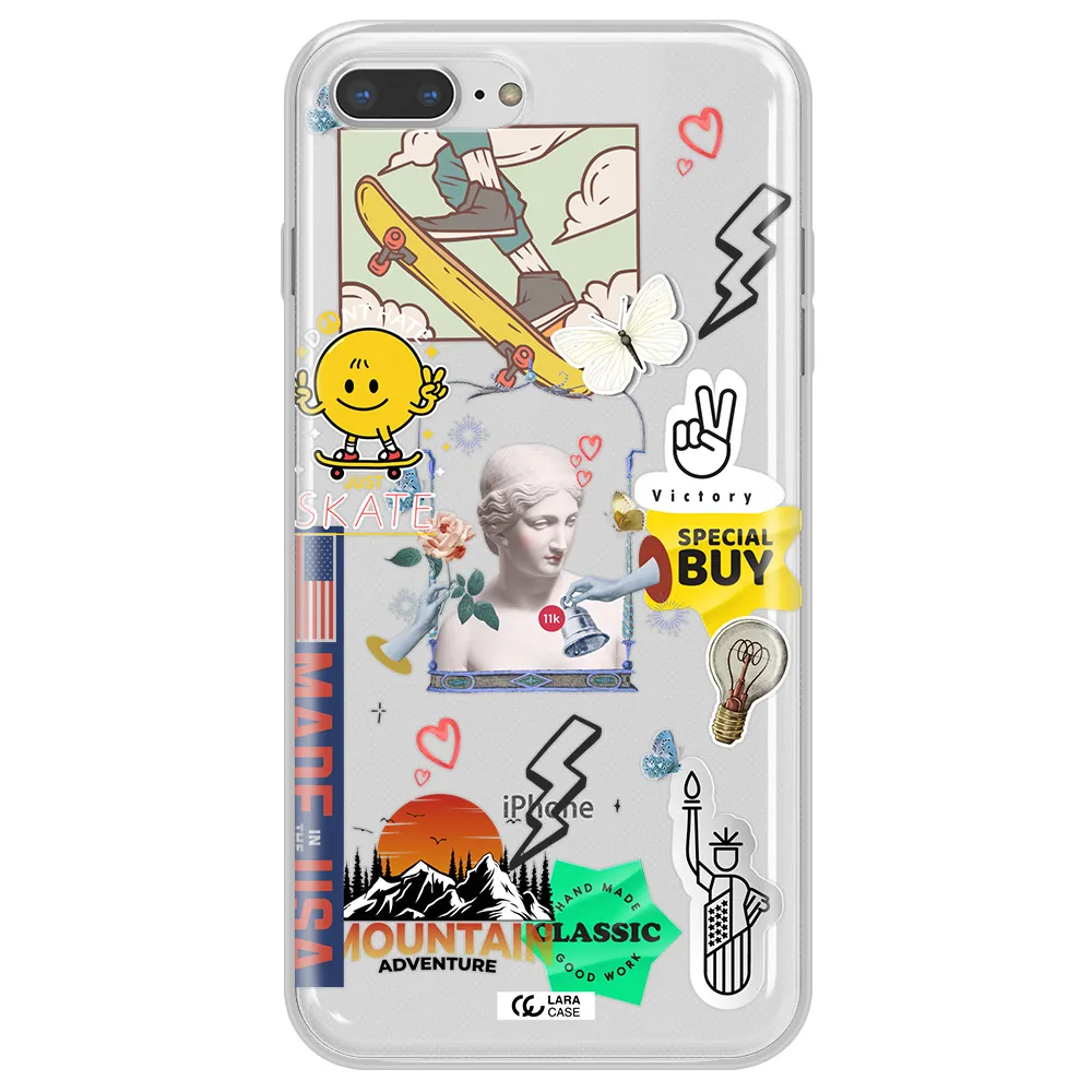 Usa Symbols Apple iPhone 8 plus Clear TPU Case