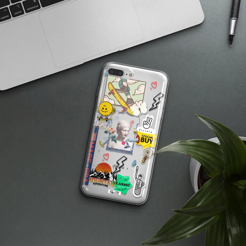 Usa Symbols Apple iPhone 8 plus Clear TPU Case