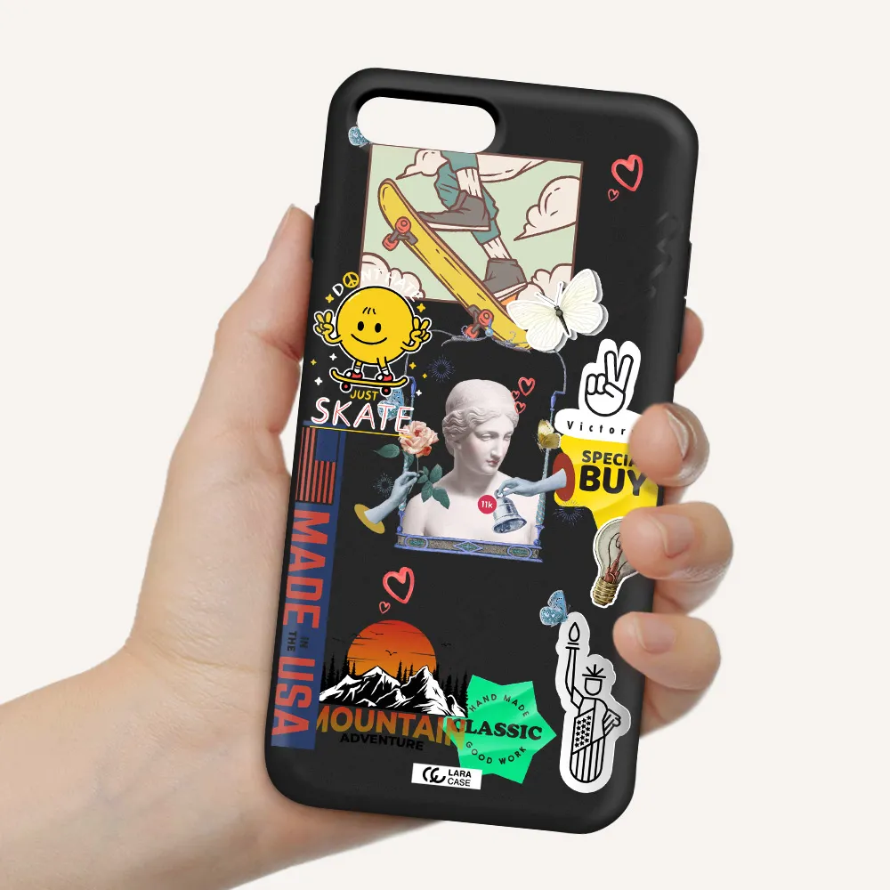 Usa Symbols Apple iPhone 8 plus Silicone black Case