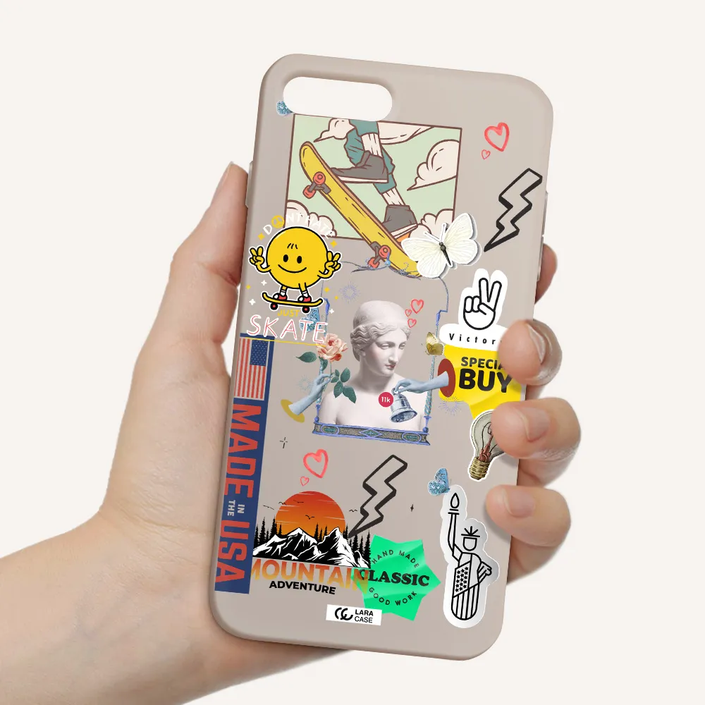 Usa Symbols Apple iPhone 8 plus Silicone Stone Case