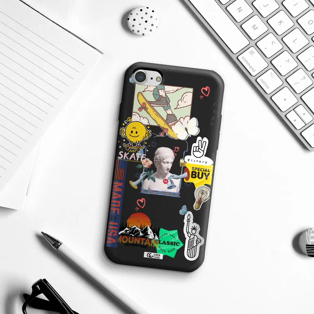 Usa Symbols Apple iPhone 8 Silicone black Case