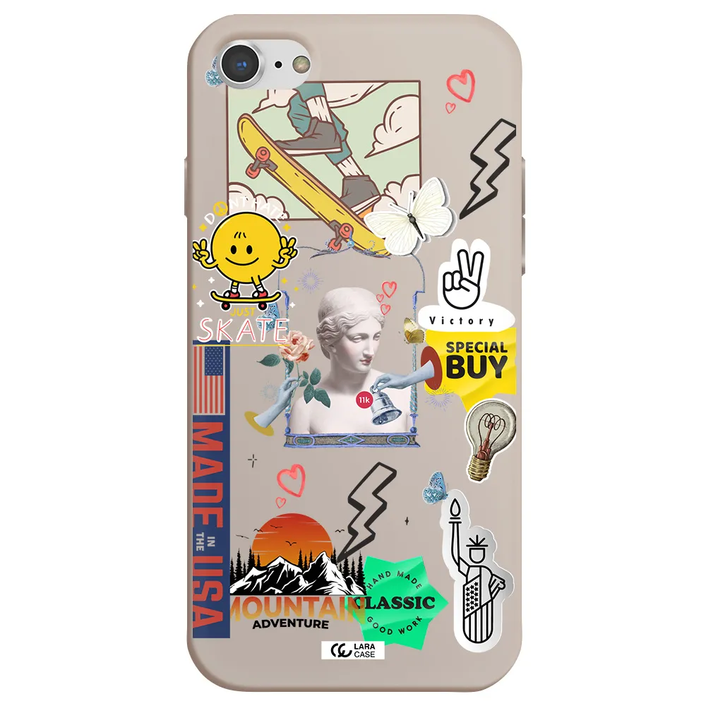 Usa Symbols Apple iPhone 8 Silicone Stone Case