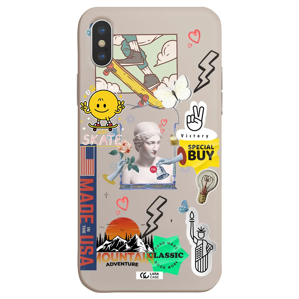 Usa Symbols Apple iPhone XS Silicone Stone Case