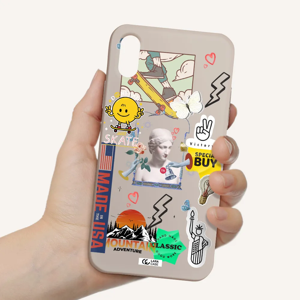 Usa Symbols Apple iPhone XS Silicone Stone Case