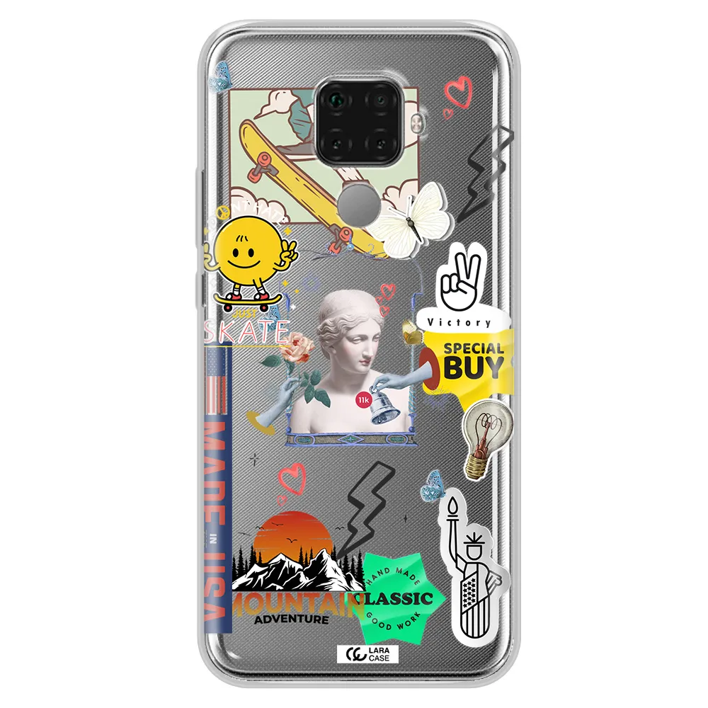 Usa Symbols Huawei Mate 30 Lite Clear TPU Case