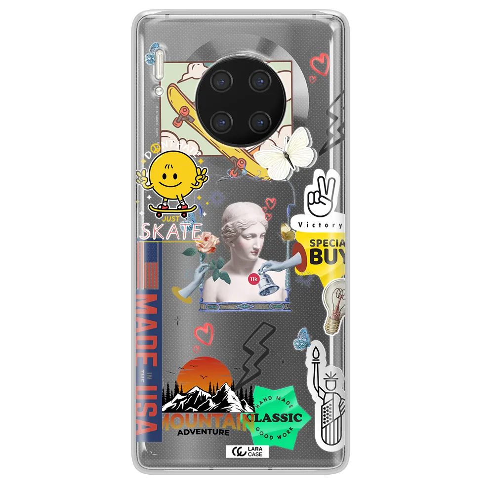 Usa Symbols Huawei Mate 30 Pro Clear TPU Case