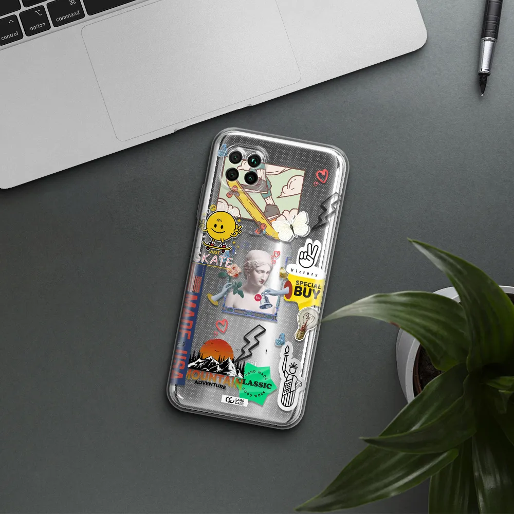 Usa Symbols Huawei Nova 7I Clear Tpu Case