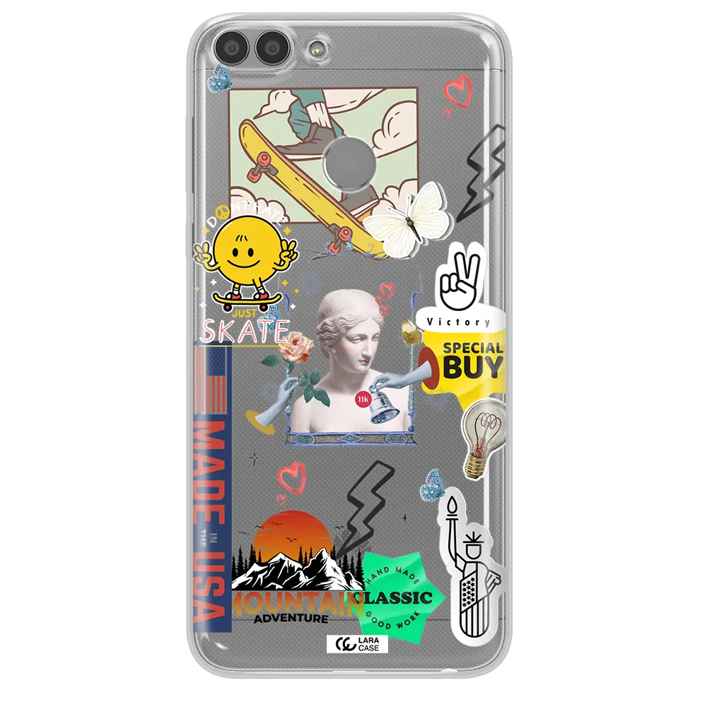 Usa Symbols Huawei P Smart Clear TPU Case