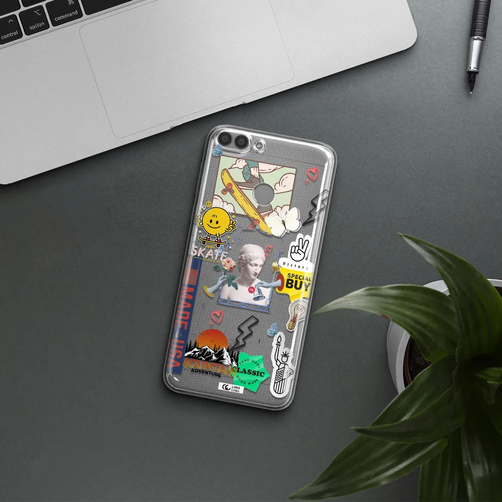 Usa Symbols Huawei P Smart Clear TPU Case