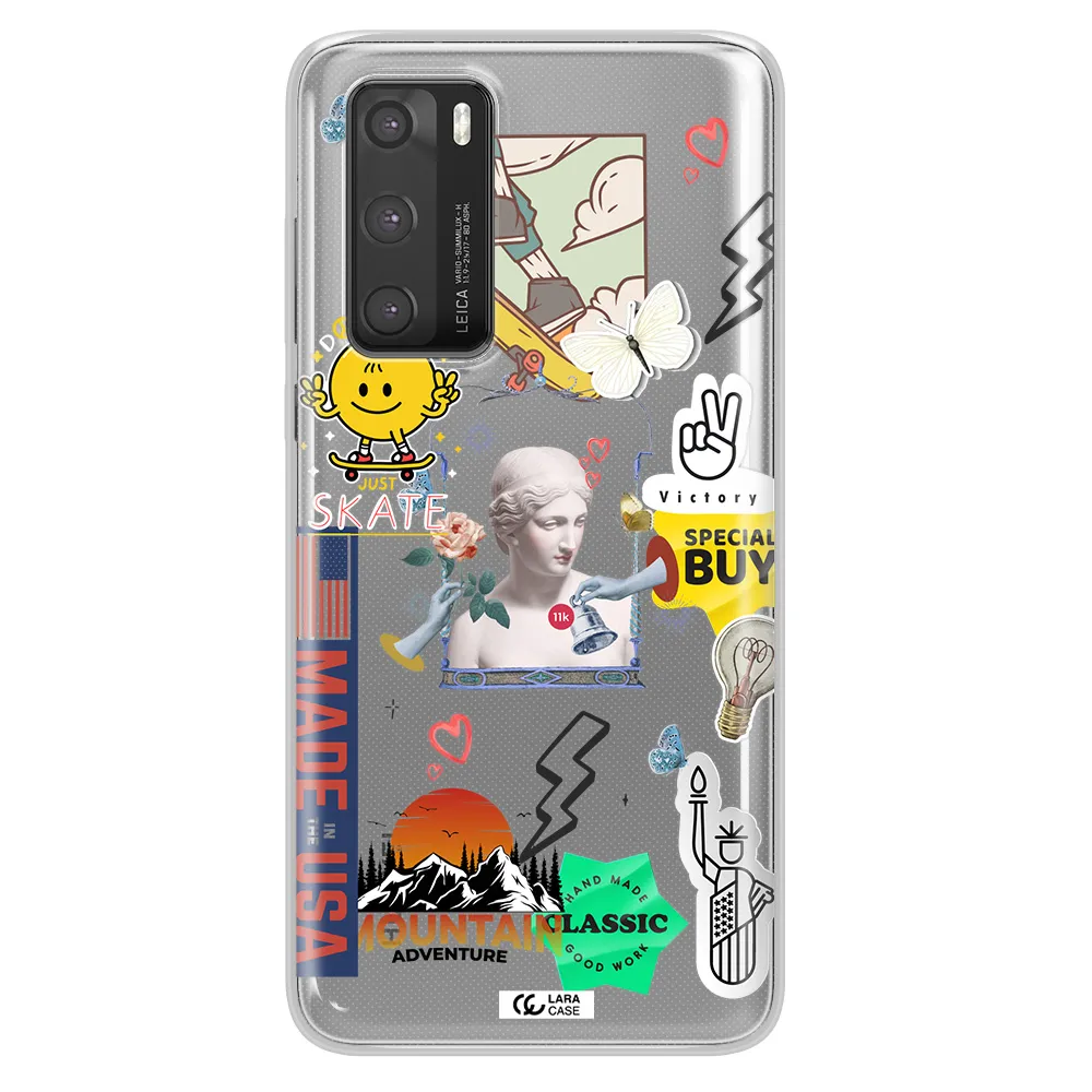 Usa Symbols Huawei P40 Clear TPU Case