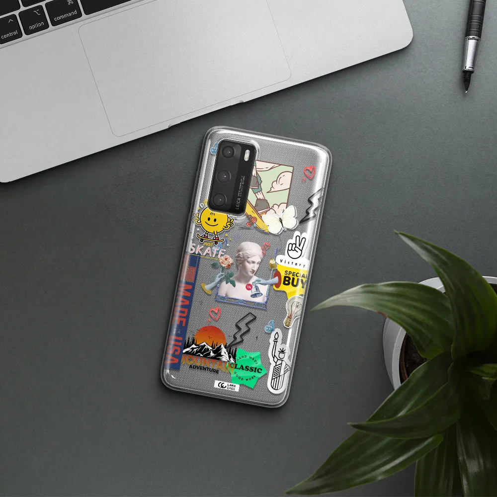 Usa Symbols Huawei P40 Clear TPU Case