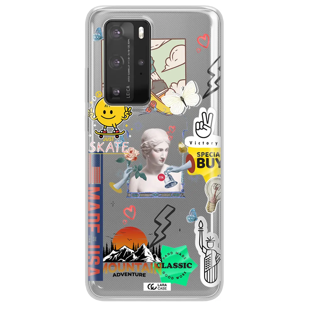 Usa Symbols Huawei P40 Pro Clear TPU Case