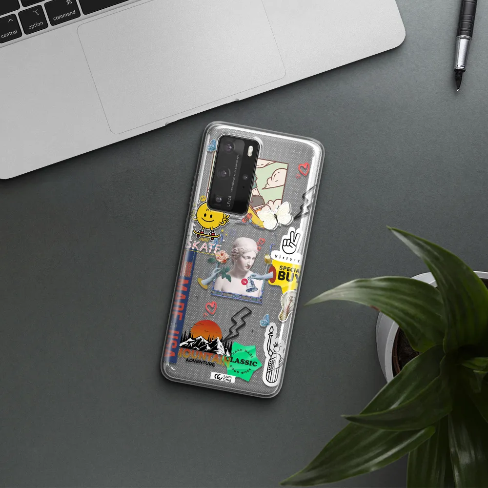 Usa Symbols Huawei P40 Pro Clear TPU Case