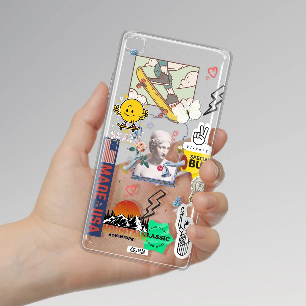 Usa Symbols Huawei P8 Clear TPU Case