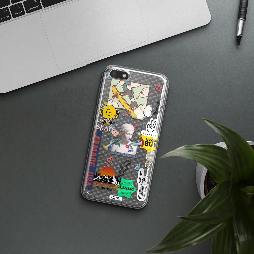 Usa Symbols Huawei Y5 2018 Clear TPU Case