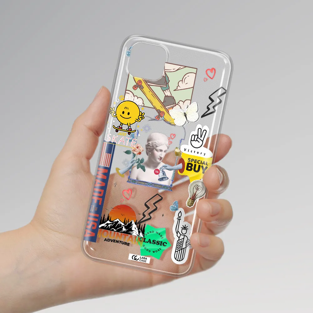 Usa Symbols Huawei Y5P Clear TPU Case