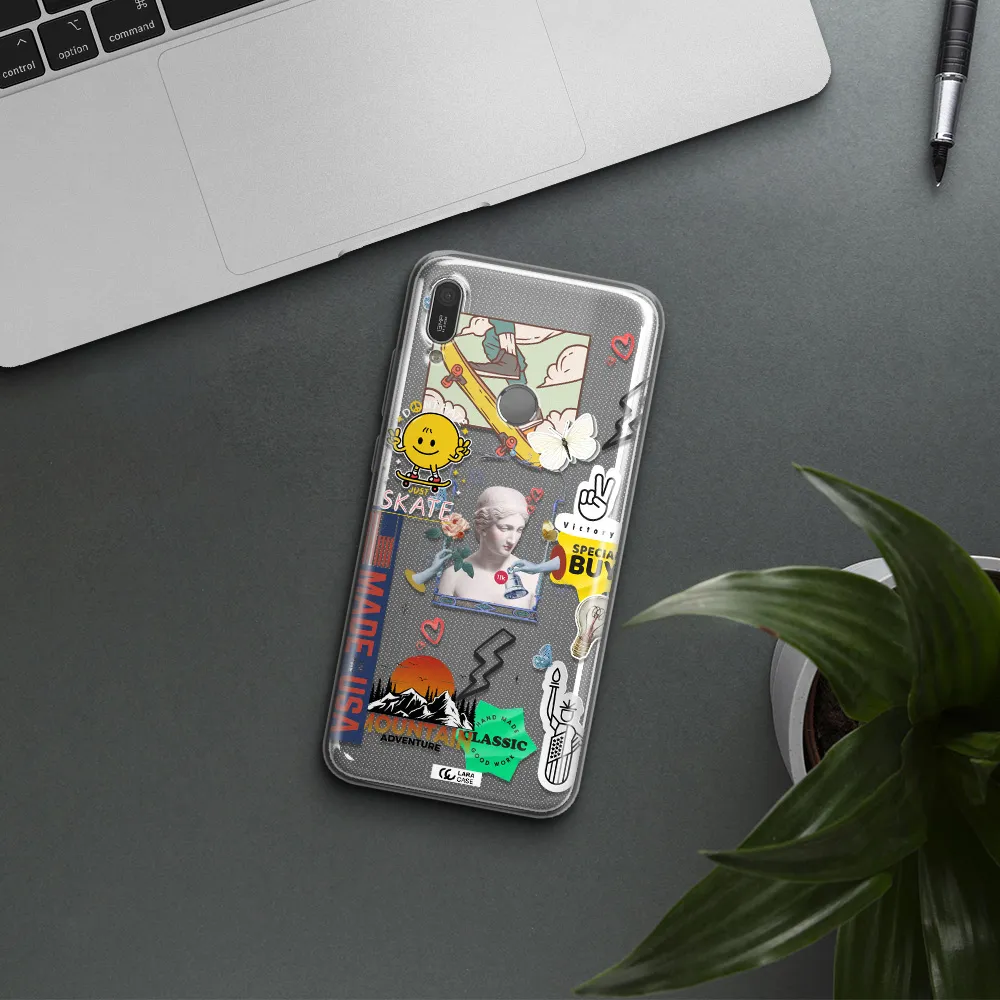 Usa Symbols Huawei Y6 2019 Clear TPU Case