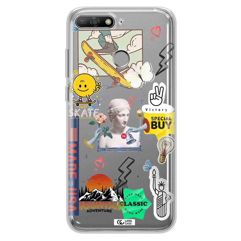Usa Symbols Huawei Y6 Prime 2018 Clear TPU Case