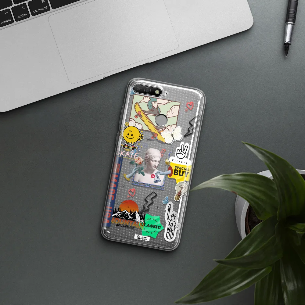 Usa Symbols Huawei Y6 Prime 2018 Clear TPU Case