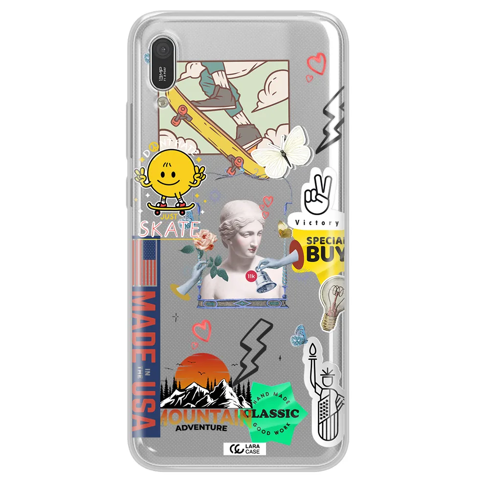 Usa Symbols Huawei Y6 Pro 2019 Clear TPU Case