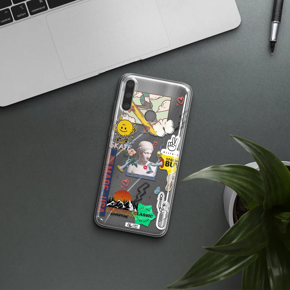 Usa Symbols Huawei Y6P Clear TPU Case