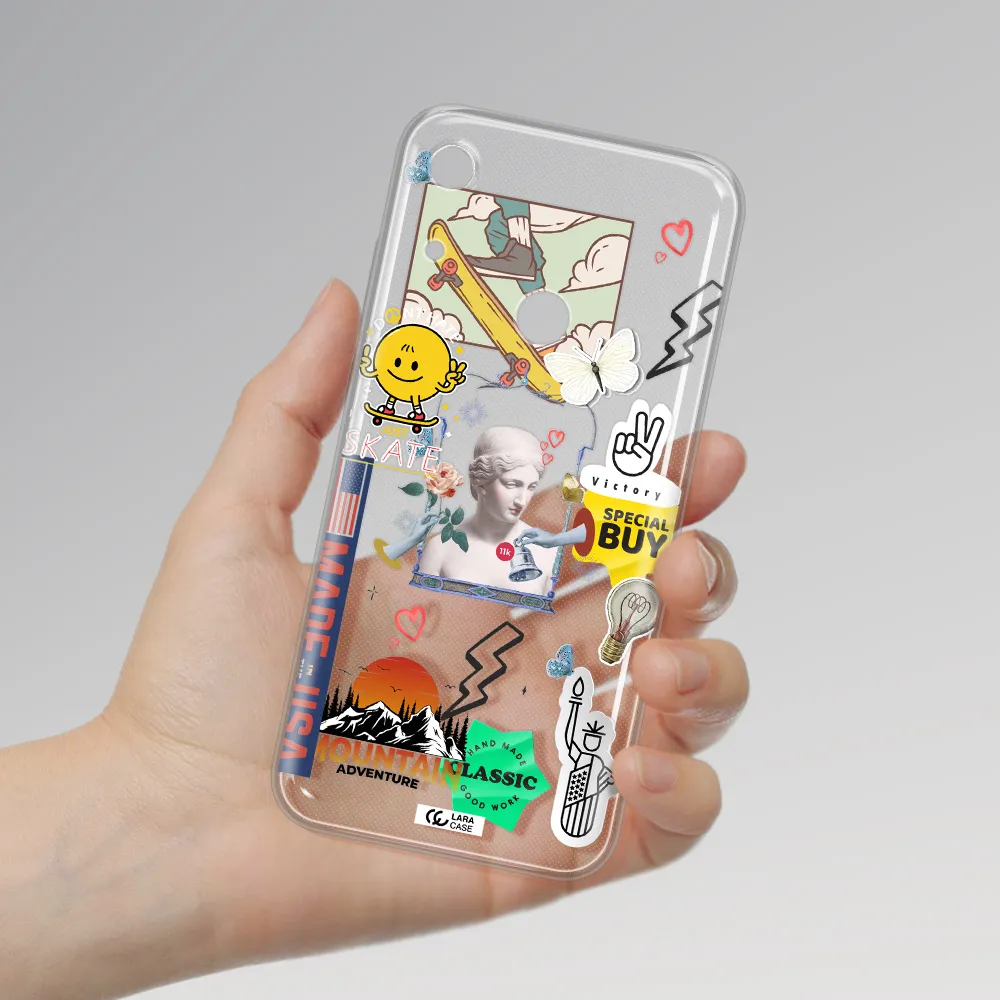 Usa Symbols Huawei Y6S Clear TPU Case