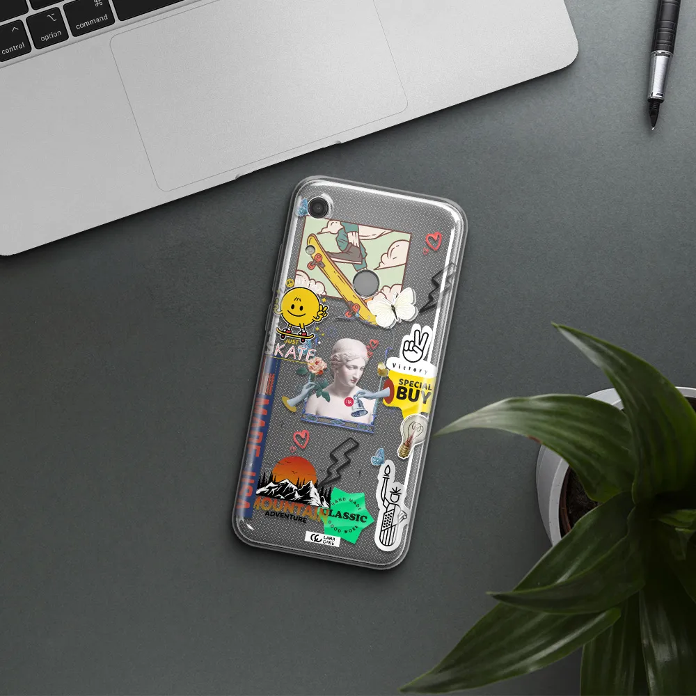 Usa Symbols Huawei Y6S Clear TPU Case