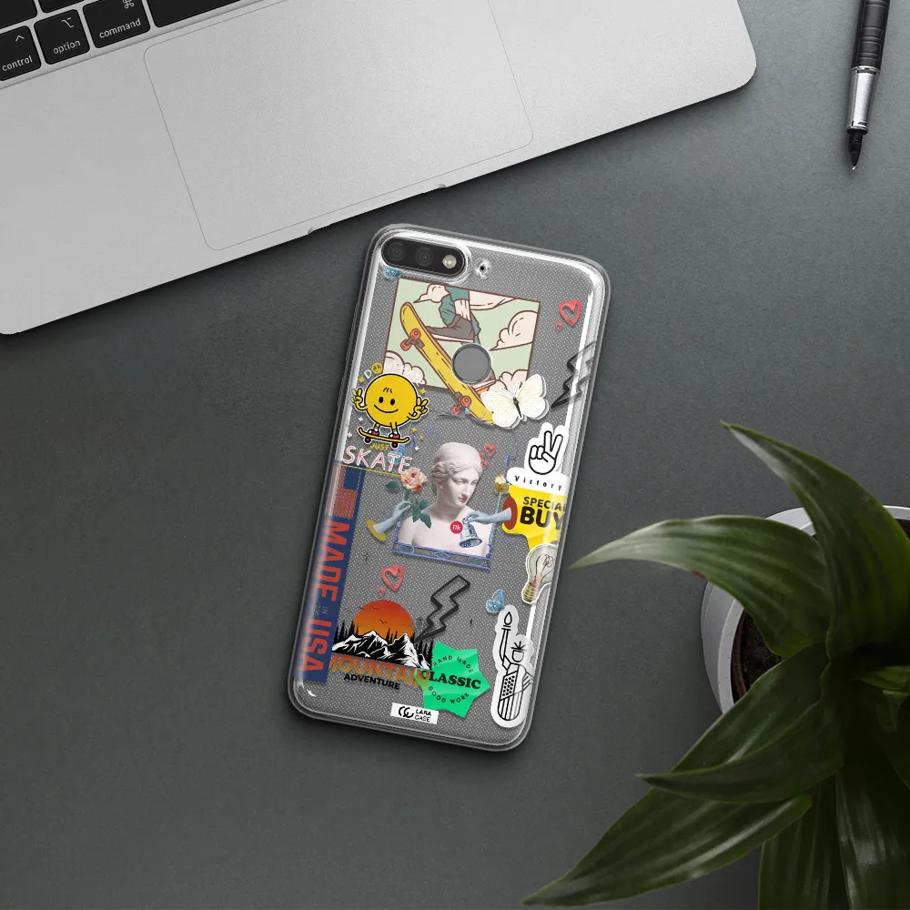 Usa Symbols Huawei Y7 Prime 2018 Clear TPU Case