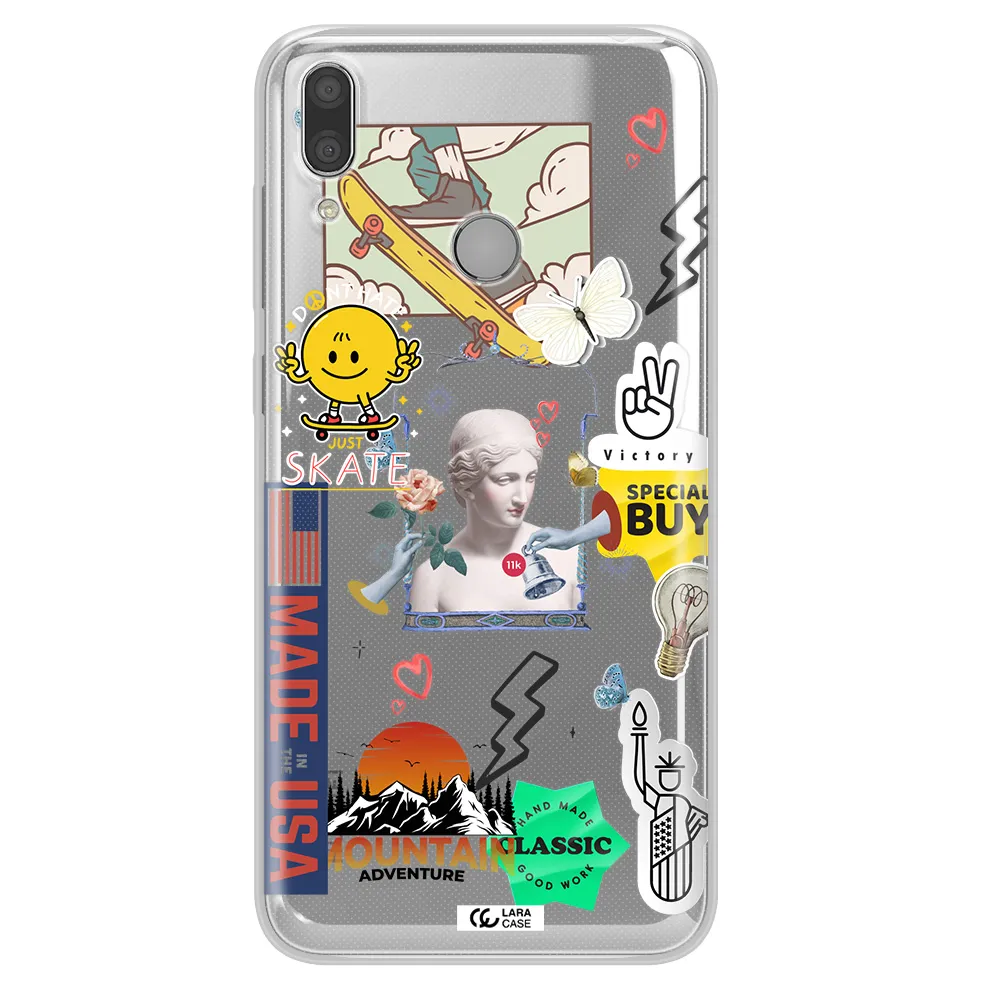 Usa Symbols Huawei Y9 2019 Clear TPU Case