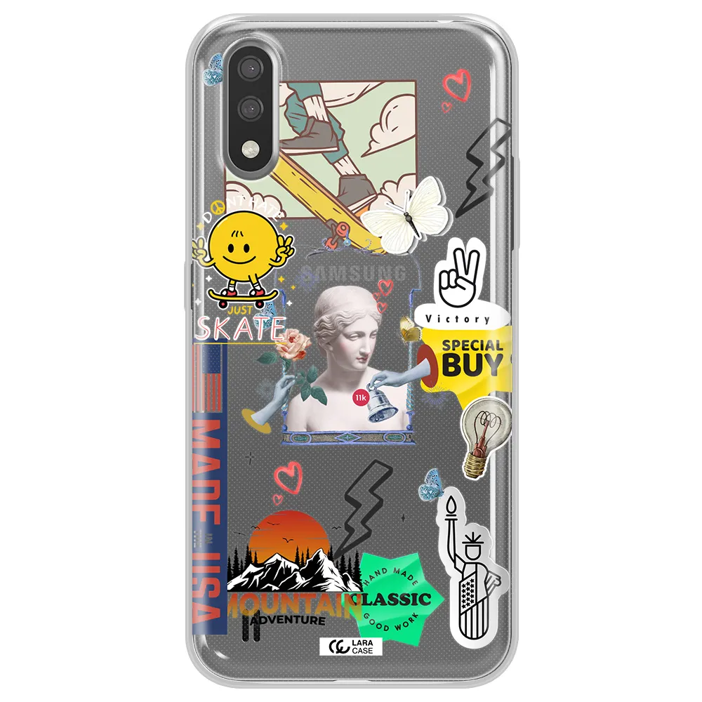 Usa Symbols Samsung A01 Clear TPU Case