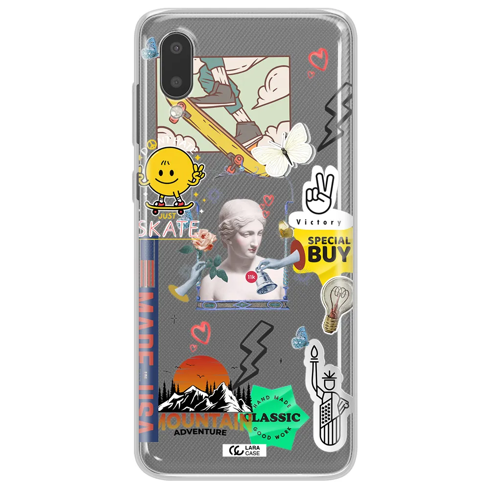 Usa Symbols Samsung A02 Clear TPU Case